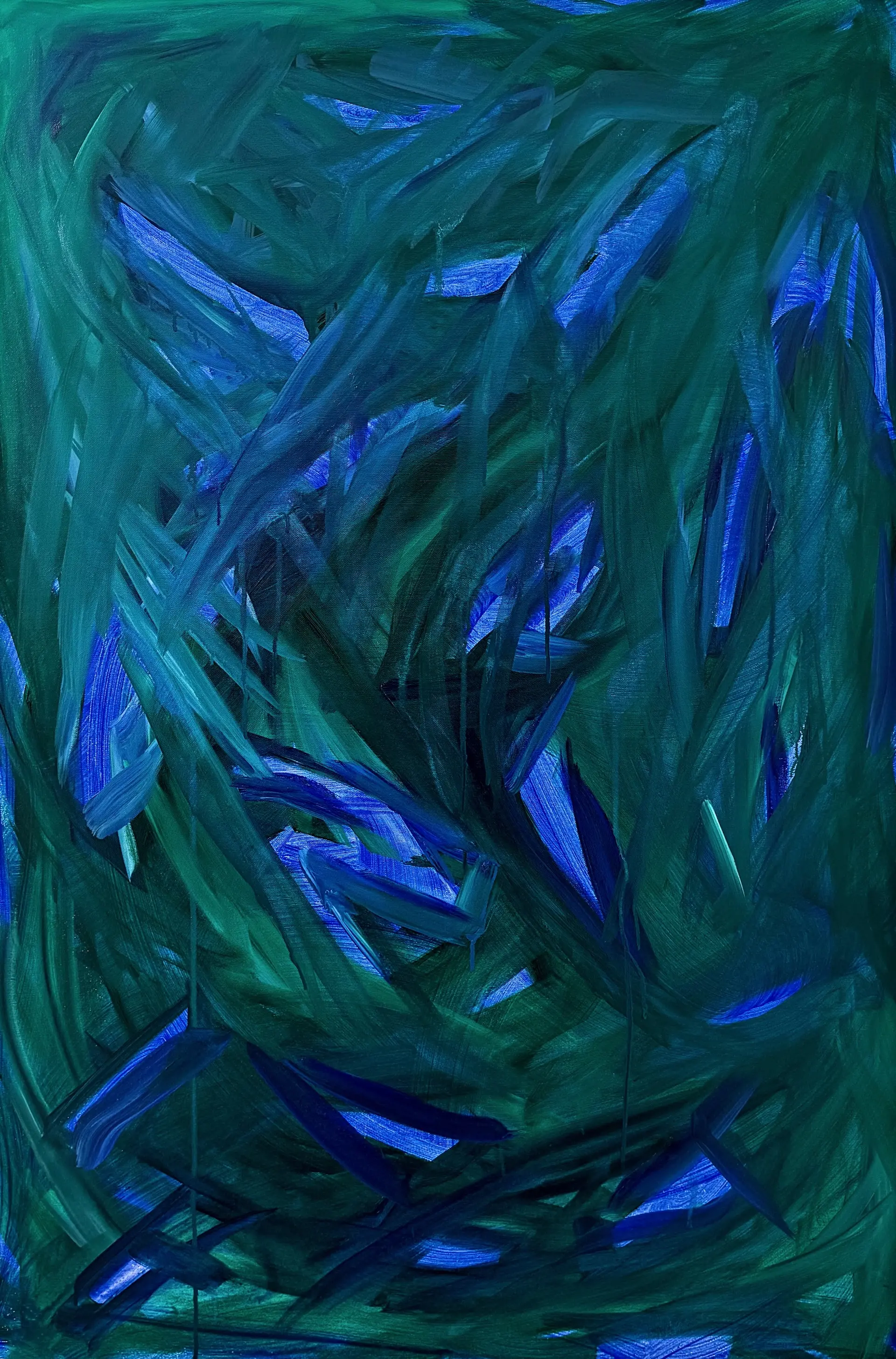 Ester Dubay - VODNÍKŮV SEN, 80 X 120 CM, OIL ON CANVAS, 2024